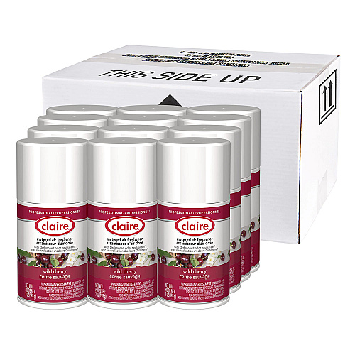 Claire Metered Air Freshener, Cherry Scent, 7 oz Aerosol Spray, 12/Carton (107)