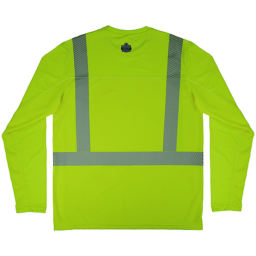 ergodyne Chill-Its 6688 Type R Class 2 Cooling Hi-Vis Sun Shirt with UV Protection, Medium, Lime (12137)