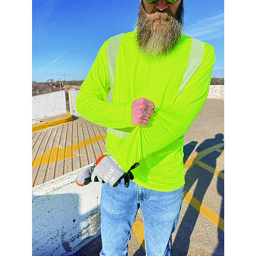 ergodyne Chill-Its 6688 Type R Class 2 Cooling Hi-Vis Sun Shirt with UV Protection, 2X-Large, Lime (12140)