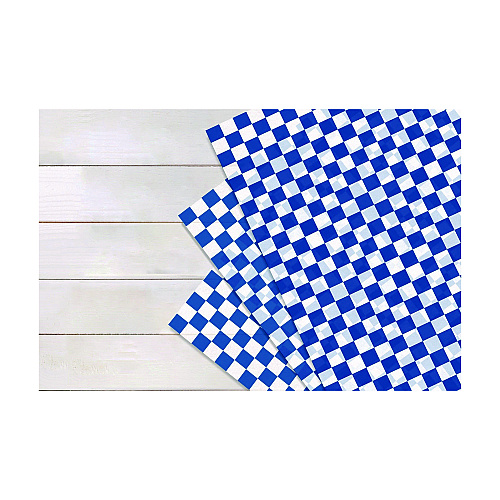 Paterson Grease-Resistant Food Wrap, 12" x 12", Blue Check, 5,000/Carton (WG01014)