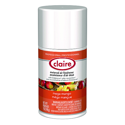 Claire Metered Air Freshener, Mango, 11 oz Aerosol Spray, 12/Carton (116)