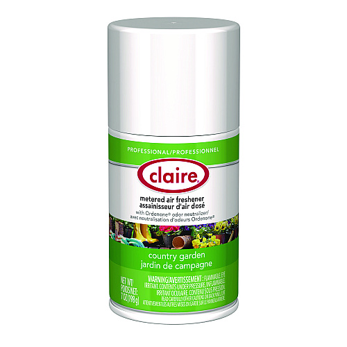 Claire Metered Air Freshener, Country Garden, 11 oz Aerosol Spray, 12/Carton (118)