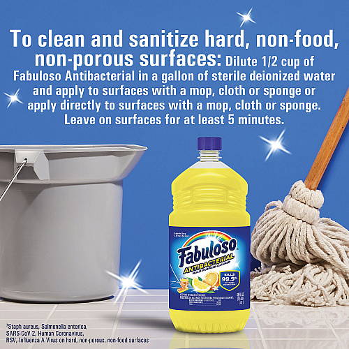 Fabuloso&reg; Antibacterial Cleaner, Citrus, 48 oz., 6 Bottles (98557)