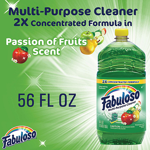 Fabuloso&reg; Multi-use Cleaner, Passion Fruit, 56 oz., 6 Bottles (53043)