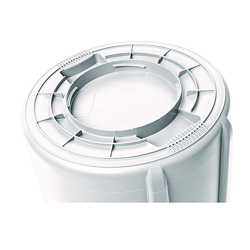 Rubbermaid Commercial Vented Round Brute Container, 20 gal, Plastic, White (2620WHI)