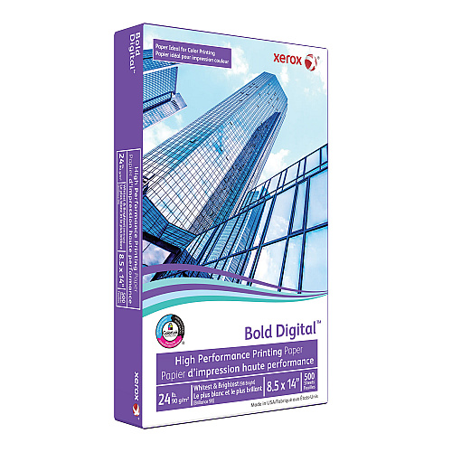 Xerox Bold Digital Printing Paper, 98 Bright, 24 lb Bond Weight, 8.5 x 14, White, 500 Sheets/Ream, 8 Reams/Carton (3R11542R)