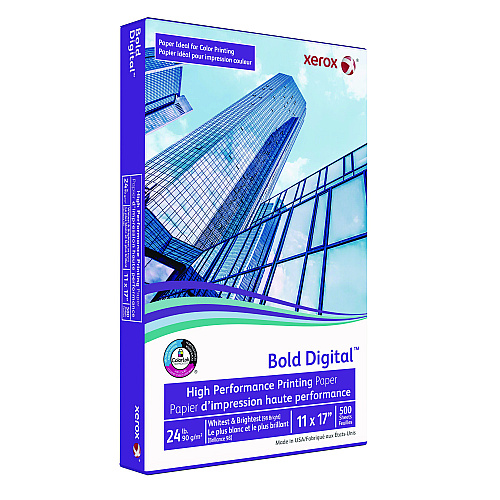 Xerox Bold Digital Printing Paper, 98 Bright, 24 lb Bond Weight, 11 x 17, White, 500/Ream (3R11543R)