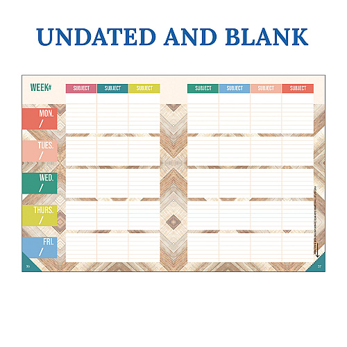 Carson-Dellosa Teacher Planners, Weekly/Monthly, Two-Page Spread, 11 x 8.5, Multicolor Cover, True to You Theme (105051)