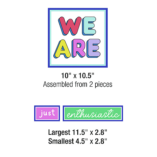Carson-Dellosa Motivational Bulletin Board Sets, 52-Piece Set, We Stick Together: Motivational, 7.9" x 15", Multicolor (110590)