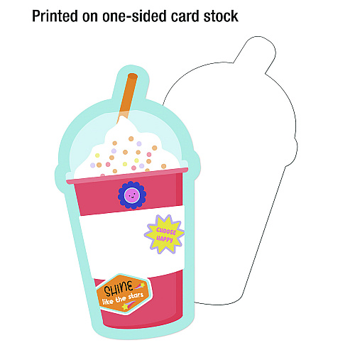 Carson-Dellosa Assorted Colorful Cut-Outs, 36-Piece Set, We Stick Together: Cups + Water Bottles, 5.8" x 8", Multicolor (120651)