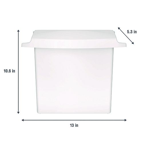 Rubbermaid Commercial Sanitary Napkin Receptacle with Rigid Liner, Plastic, White (614000)