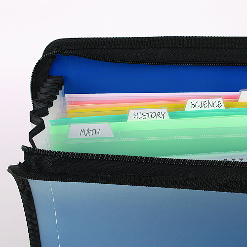 Five Star Expanding File, 7.5" Expansion, 7 Sections, Zipper Closure, Letter Size, Randomly Assorted Colors (350099)