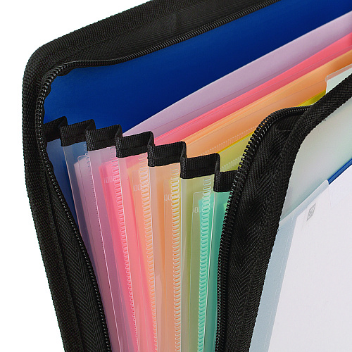 Five Star Expanding File, 7.5" Expansion, 7 Sections, Zipper Closure, Letter Size, Randomly Assorted Colors (350099)