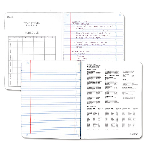 Five Star Composition Book, Medium/College Rule, Randomly Assorted Cover Color, (80) 9.75 x 7.5 Sheets (850065)