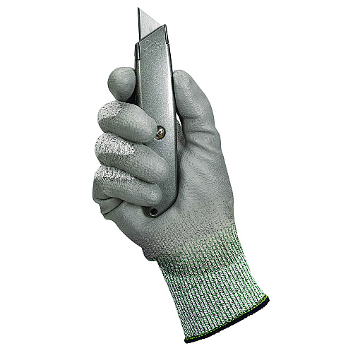 KleenGuard G60 Level 3 Economy Cut Resistant Gloves, EN388: 4X42B, 9" Long, X-Large (Size 10), Gray/Marled Gray, 12 Pairs/Carton (13826)