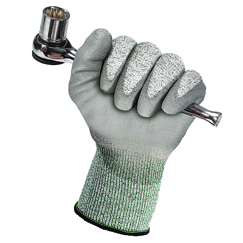 KleenGuard G60 Level 3 Economy Cut Resistant Gloves, EN388: 4X42B, 9" Long, X-Large (Size 10), Gray/Marled Gray, 12 Pairs/Carton (13826)