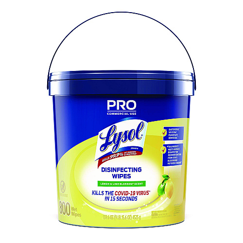 Lysol&reg; Pro Disinfecting Wipes, 800 Wipe Bucket, 2 Buckets (99856CT)