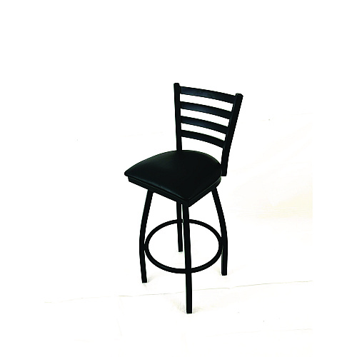 JMC Furniture Boggs Series Barstool, Supports Up to 300 lb, 30.5" Seat Height, Black Seat, Black Back, Black Base (BBBVSBLK)