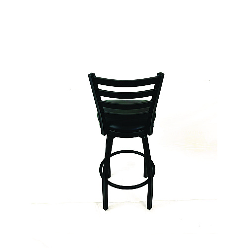 JMC Furniture Boggs Series Barstool, Supports Up to 300 lb, 30.5" Seat Height, Black Seat, Black Back, Black Base (BBBVSBLK)