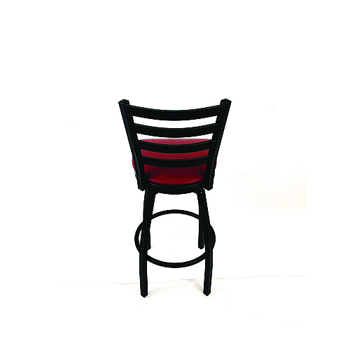 JMC Furniture Boggs Series Barstool, Supports Up to 300 lb, 30.5" Seat Height, Burgundy Seat, Black Back, Black Base (BBBVSBUR)