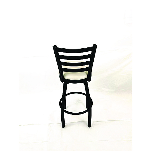 JMC Furniture Boggs Series Barstool, Supports Up to 300 lb, 30.5" Seat Height, Cream Seat, Black Back, Black Base (BBBVSCRM)