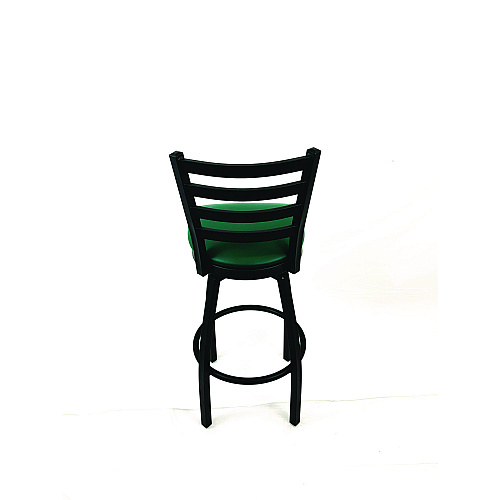 JMC Furniture Boggs Series Barstool, Supports Up to 300 lb, 30.5" Seat Height, Green Seat, Black Back, Black Base (BBBVSGRN)