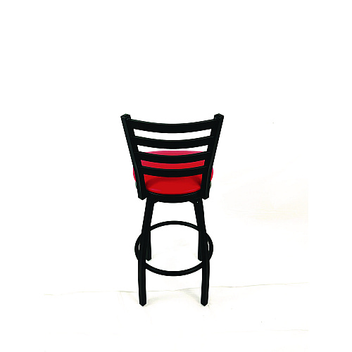 JMC Furniture Boggs Series Barstool, Supports Up to 300 lb, 30.5" Seat Height, Red Seat, Black Back, Black Base (BBBVSRED)