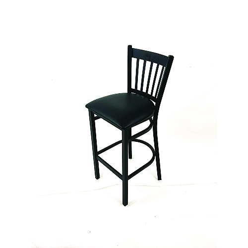 JMC Furniture Cobra Series Barstool, Supports Up to 300 lb, 28.5" Seat Height, Black Seat, Black Back, Black Base (CBBVSBLK)