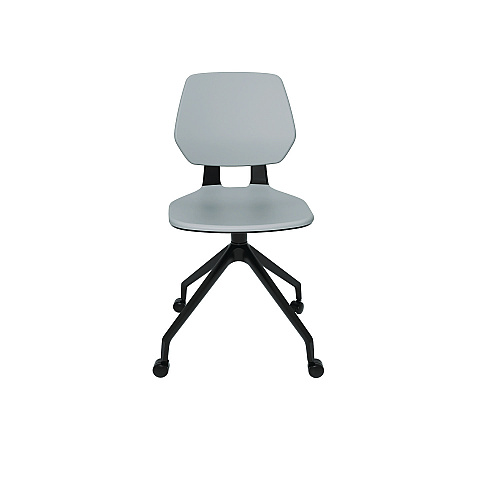 Safco Commute Guest Chair, Supports Up to 275 lbs, 19" Seat Height, Gray Seat, Gray Back, Black Base (7826GR)