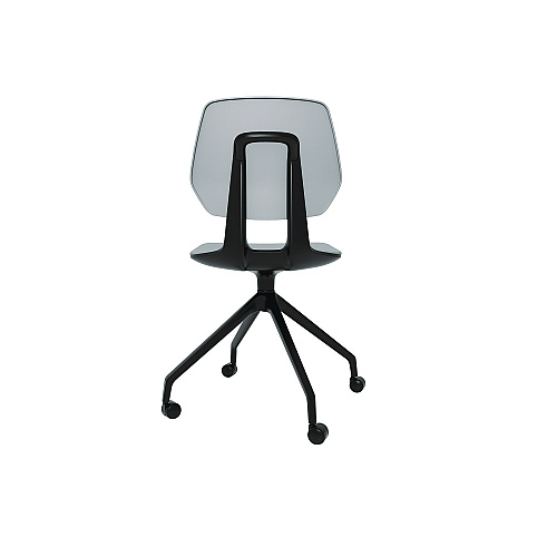 Safco Commute Guest Chair, Supports Up to 275 lbs, 19" Seat Height, Gray Seat, Gray Back, Black Base (7826GR)