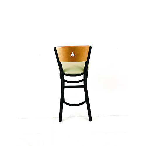 JMC Furniture Liberty Series Barstool, Supports Up to 300 lb, 28.5" Seat Height, Taupe Seat, Natural Back, Black Base (LBBVTAUD)