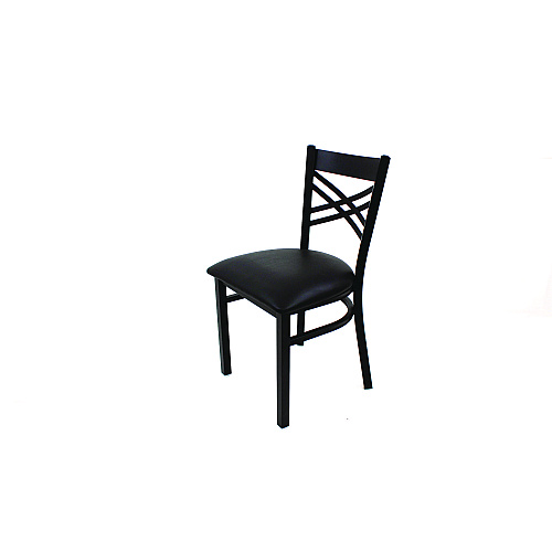 JMC Furniture X Series Chair, Supports Up to 300 lb, 18" Seat Height, Black Seat, Black Back, Black Base (XCHBVSBLK)