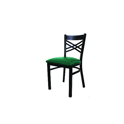 JMC Furniture X Series Chair, Supports Up to 300 lb, 18" Seat Height, Green Seat, Black Back, Black Base (XCHBVSGRN)