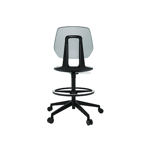Safco Commute Extended Height Task Chair, Supports Up to 275 lbs, 18.25" to 22.25" Seat Height, Gray/Black (7827GR)