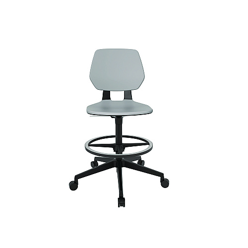 Safco Commute Extended Height Task Chair, Supports Up to 275 lbs, 18.25" to 22.25" Seat Height, Gray/Black (7827GR)