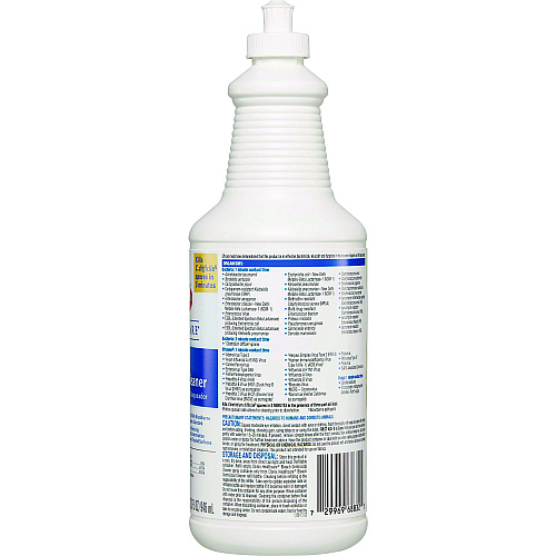 Clorox Healthcare Bleach Germicidal Cleaner, 32 oz Pull-Top Bottle, 6/Carton (68832)