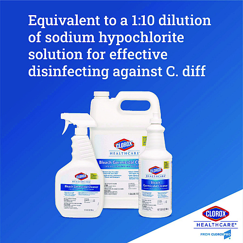 Clorox Healthcare Bleach Germicidal Cleaner, 128 oz Refill Bottle (68978EA)
