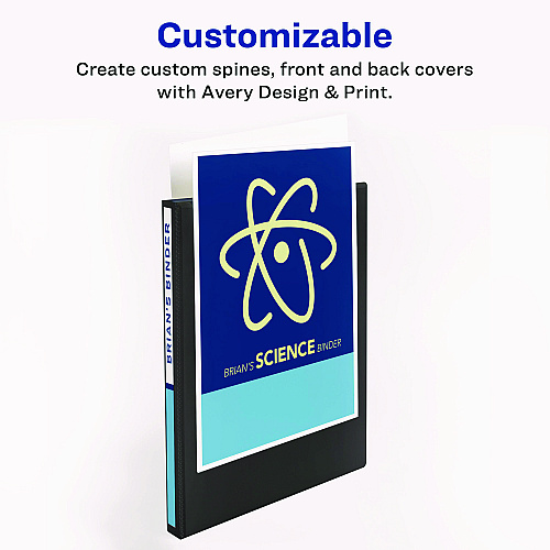Avery Showcase Economy View Binders with Slant Rings, 3 Rings, 0.5" Capacity, 11 x 8.5, White (19551)