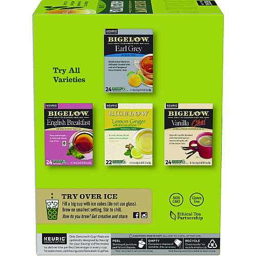 Bigelow Green Tea K-Cup Pack, 24/Box, 4 Box/Carton (6085CT)