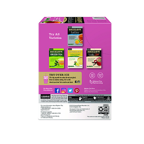 Bigelow English Breakfast Tea K-Cups, 24/Box, 4 Box/Carton (6080CT)
