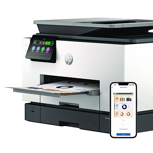 HP OfficeJet Pro 9130b All-in-One Inkjet Printer, Copy/Fax/Print/Scan (4U555A)