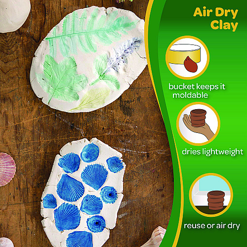 Crayola Air-Dry Clay,White,  2.5 lbs (575050)