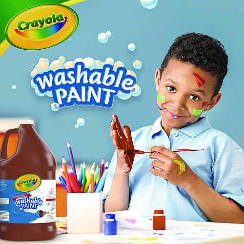 Crayola Washable Paint, Brown, 1 gal Bottle (542128007)