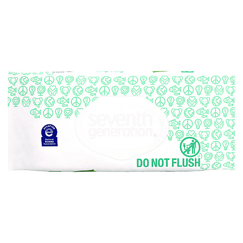 Seventh Generation Free and Clear Baby Wipes, 7 x 7, Unscented, White, 64/Flip-Top Pack (34208)