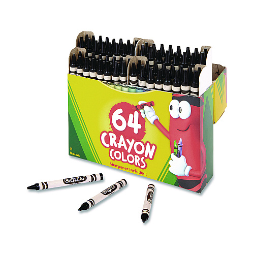 Crayola Bulk Crayons, Black, 12/Box (520836051)