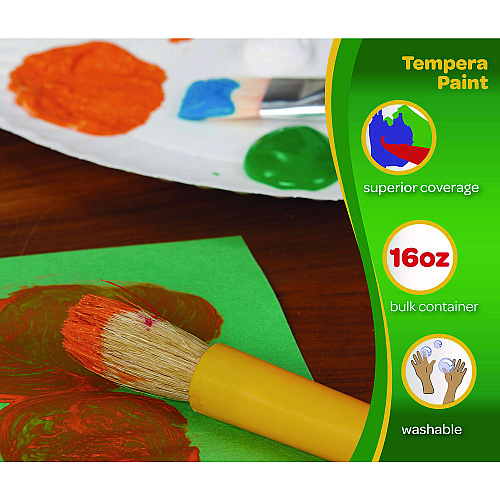 Crayola Premier Tempera Paint, Turquoise, 16 oz Bottle (541216048)