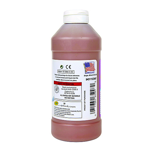 Crayola Artista II Washable Tempera Paint, Brown, 16 oz Bottle (543115007)