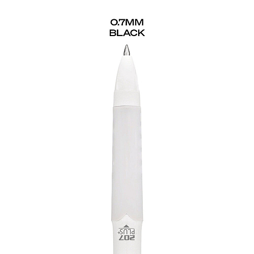 uni-ball 207 Plus+ Gel Pen, Retractable, Medium 0.7 mm, Black Ink, White Barrel, 4/Pack (70652)
