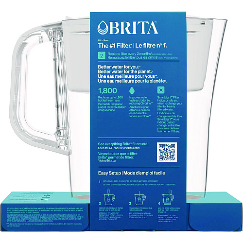 Brita Small 6-Cup Water Filter Pitcher with 1 Standard Filter, Clear (36089EA)