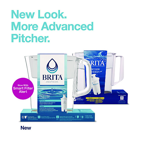 Brita Small 6-Cup Water Filter Pitcher with 1 Standard Filter, Clear (36089EA)